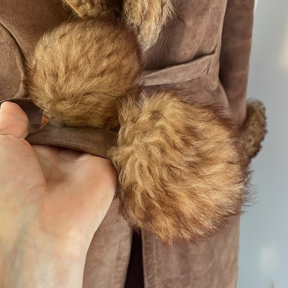 S 🐑 One of a kind!! 🐑 Sheepskin vintage penny lane coat shearling leather wool - Picture 15 of 16